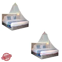 Mosquito Net Combo Round Ceiling Hanging Foldable Double Bed Net King Size Easily Wash Pack Of 2-thumb1
