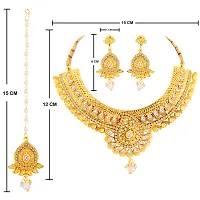 Gold Plated Traditional Bridal Jewellery Set For Women Girls-thumb3