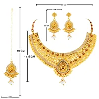 Gold Plated Traditional Bridal Jewellery Set For Women Girls-thumb4