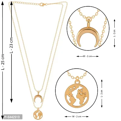 Stylish Multi Designe Earring Set With Two Layer Chain-thumb4