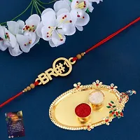 Designer Rakhi Pendent With Roli Chawal With And 1 Greeting Card-thumb1