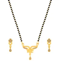 Trendy American Diamond Gold Plated Mangalsutra With Earring For Women-thumb2