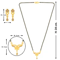 Trendy American Diamond Gold Plated Mangalsutra With Earring For Women-thumb4