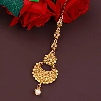 PaolaElegant Gold Plated Traditional Maang Tikka Jewellery For women Girl-thumb1