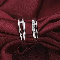 Paola Special Couple Ring For Valentines Lovers Ring Silver Plated Adjustable Ring Set Women And Men-thumb1