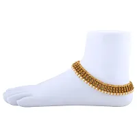 Silver Shine Traditional Gold Plated Anklet Jewellery For Women Girls (Anklet 5)-thumb4