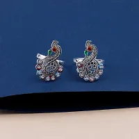 Peacock Design Women Traditional Silver Oxidized Toe Rings Set Bichiya for women-thumb2