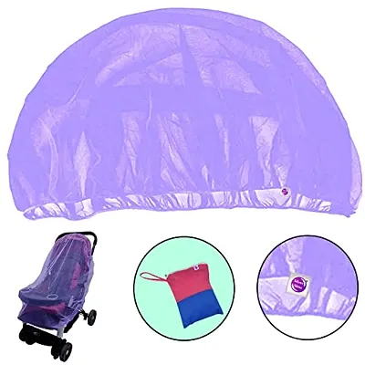 Silver Shine Mosquito Net for Baby Roker Seat Chair Polyester Net (Purple)