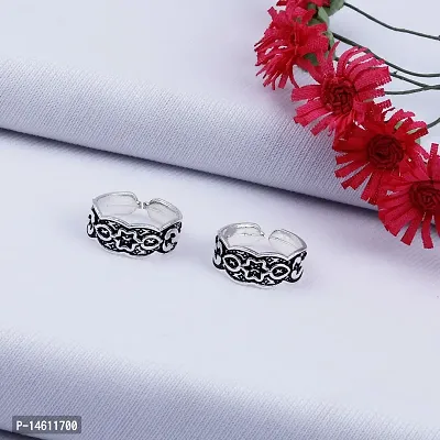 Buy online Silver Oxidized Toe Rings Set from fashion jewellery for Women  by Silver Shine for ₹225 at 77% off | 2024 Limeroad.com