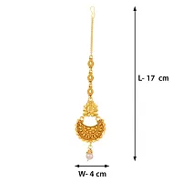 PaolaElegant Gold Plated Traditional Maang Tikka Jewellery For women Girl-thumb2