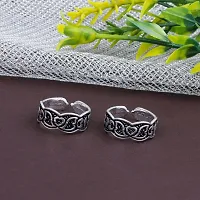 Toe Rings Traditional Silver Oxidized Toe Rings Set Bichiya for women-thumb3