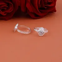 Lovely Stylish Adjustable Foot Finger Ring Alloy Silver Plated Toe Ring-thumb2