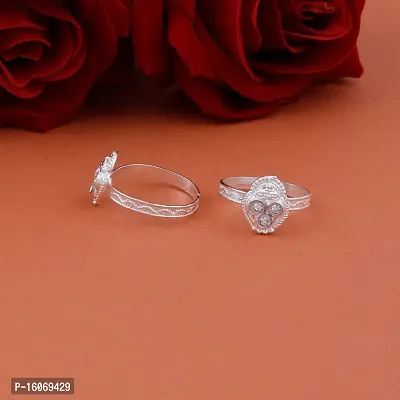 Lovely Stylish Adjustable Foot Finger Ring Alloy Silver Plated Toe Ring-thumb3