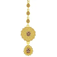 PaolaExclusive Stylish Gold Plated Traditional Maang Tikka Jewellery For women Girl-thumb3