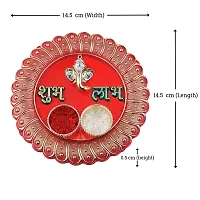 Silver Shine Traditional Designer Combo Pooja thali Pooja Tray Pack of 3-thumb3