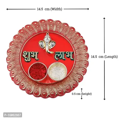 Silver Shine Traditional Designer Combo Pooja thali Pooja Tray Pack of 3-thumb4
