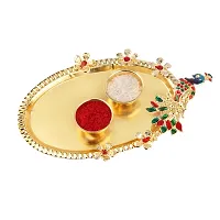 Rakhi Combo of 2 Rakhi For Bhabhi Bhaiya/Brother/Bhai With Roli Chawal And 1 Greeting Card,1 Pooja Thali-thumb4