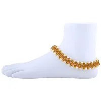 SILVER SHINE Gold plated Attractive Designer kundan Anklet for Women And Girl-thumb3