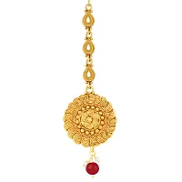 PaolaElegant Traditional Gold Plated Maang Tikka Jewellery For women Girl-thumb3