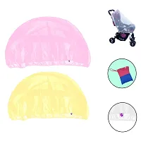 Silver Shine Baby Stroller Mosquito Net Pink Yellow Combo-thumb2