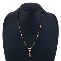 Gold Plated Delicate Black Beads Mangalsutra for Women Jewellery-thumb3