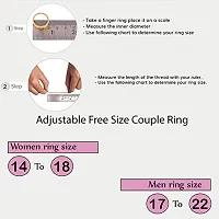 Paola Special Couple Ring For Valentines Lovers Ring Silver Plated Adjustable Ring Set Women And Men-thumb2