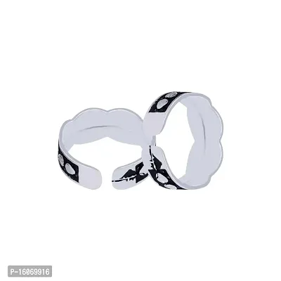 Toe Rings Traditional Silver Oxidized Toe Rings Set Bichiya for women-thumb5