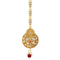 PaolaDesigner Gold Plated Traditional Maang Tikka Jewellery For women Girl-thumb3
