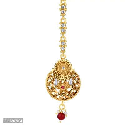 PaolaDesigner Gold Plated Traditional Maang Tikka Jewellery For women Girl-thumb4