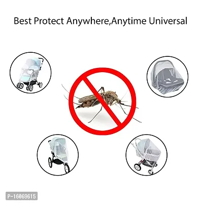 Silver Shine Baby Stroller Mosquito Net White Purple Combo-thumb5