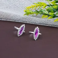 SILVER SHINE Toe Rings for Women Traditional Purple Color Oxidized Toe Rings Set Bichiya for women-thumb3