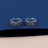 Toe Rings Traditional Silver Oxidized Toe Rings Set Bichiya for women-thumb2