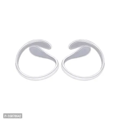 Bicchiya Traditional Silver Oxidized Toe Rings Set Bichiya for women-thumb5
