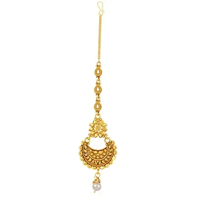 PaolaElegant Gold Plated Traditional Maang Tikka Jewellery For women Girl