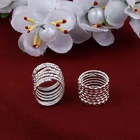 Traditional Look Metal Silver Plated Foot Finger Ring Adjustable Toe Ring For Women  Girls-thumb1