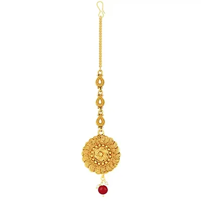 PaolaElegant Traditional Gold Plated Maang Tikka Jewellery For women Girl