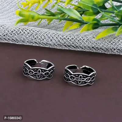 Toe Rings for Women Traditional Silver Oxidized Toe Rings for Women Bichiya-thumb4