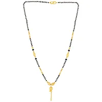 Gold Plated Delicate Black Beads Mangalsutra for Women Jewellery-thumb2