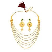 Exclusive Traditional Necklace multi Layers Necklace Set Jewellery For Women And Girls-thumb3