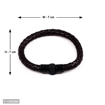 Chain Pendant Lightning Bolt Leather Bracelet for Men and Women-thumb4