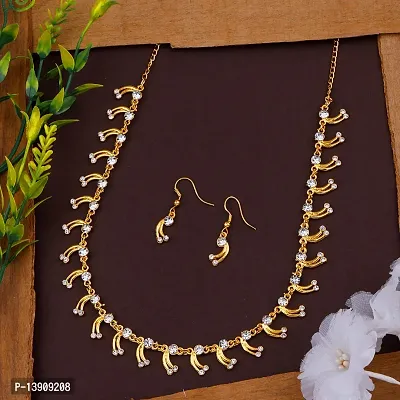 Gold Plated Looks Gorgeous Delicate Jewellery Set For Women-thumb2