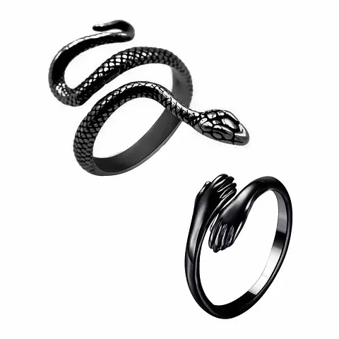 Adjustable Silver Snake ring, Hug Ring, Hippy Snake Ring, Unisex Ring