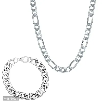 Silver Plated New Trendy Look Designer Chain  Bracelet For Men Boy-thumb2
