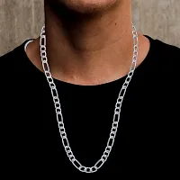 Silver Plated New Trendy Look Designer Chain  Bracelet For Men Boy-thumb2