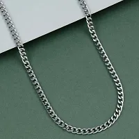 Silver Plated New Trendy Look Designer Chain  Bracelet For Men Boy-thumb3