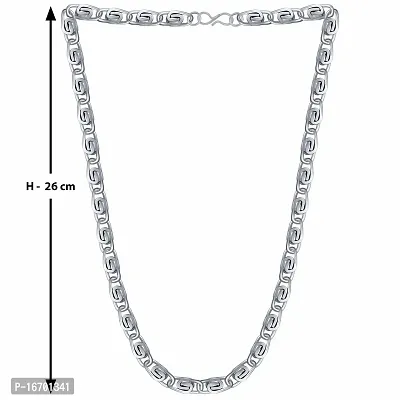 Silver Plated New Trendy Look Designer Chain  Bracelet For Men Boy-thumb4