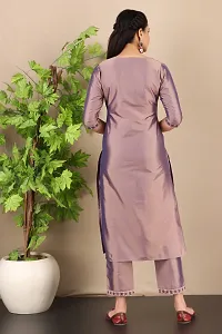 Trendy Purple Art Silk Kurta Bottom With Dupatta-thumb1