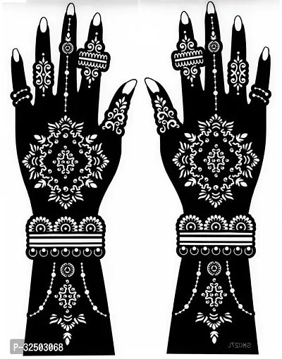 Long Hand Henna Mehendi Design Stickers