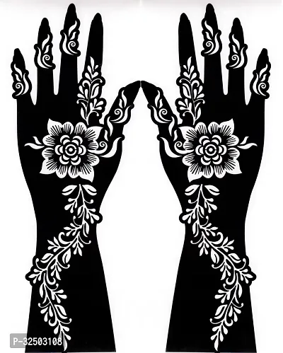 Long Hand Henna Mehendi Design Stickers