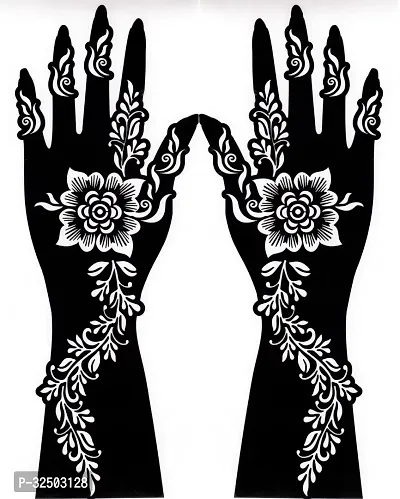 Long Hand Henna Mehendi Design Stickers-thumb0